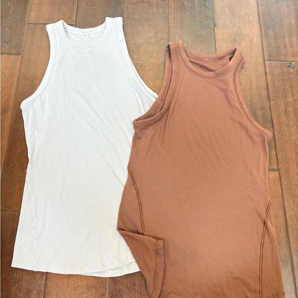 lululemon hold tight crew neck tanks